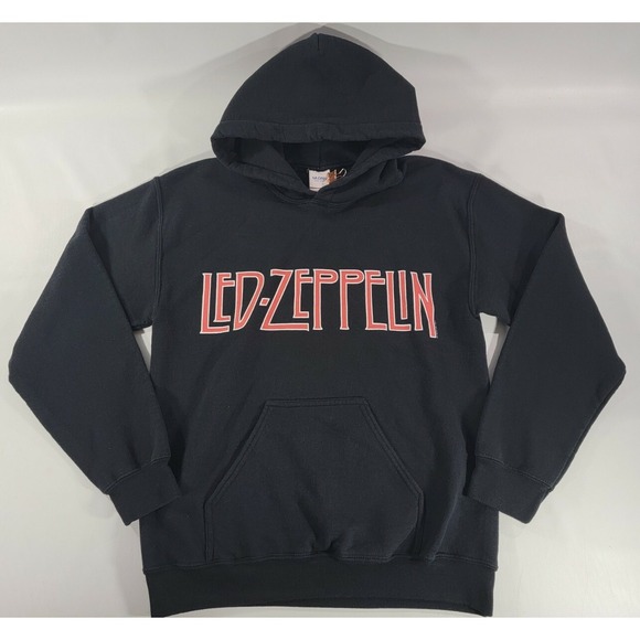 Myth Gem Led Zeppelin Zoso Stairway to Heaven Logo Hoodie Mens S Black 2017 EUC - Picture 1 of 5